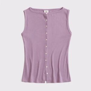 Abercrombie & Fitch Slash Button-Through Tank Top